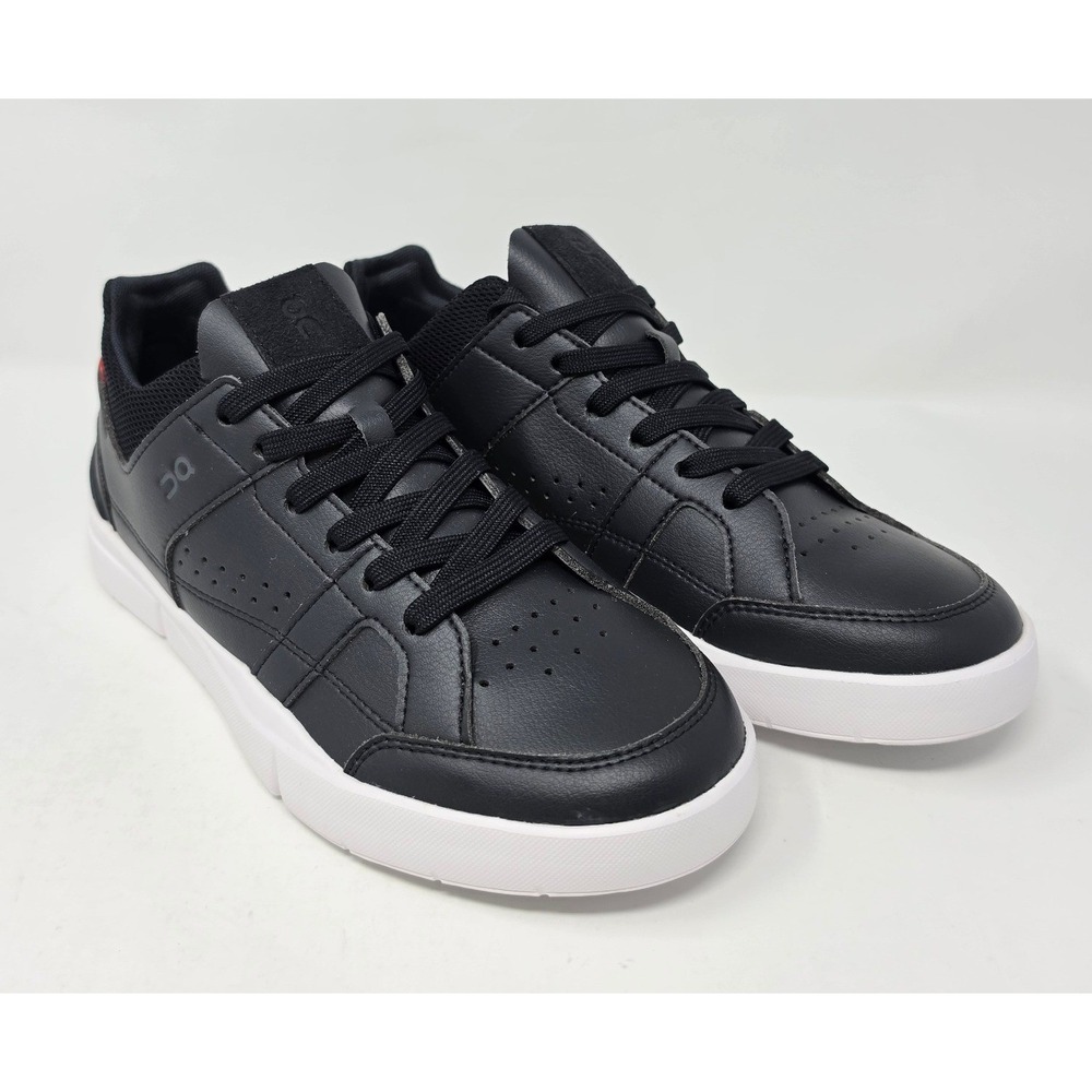 On Running The Roger Clubhouse Black White Sneakers Women's 7.5 48.99428 New